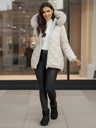 Dámska bunda Svetlo Sivá OZONEE JS/16M9296/280Z