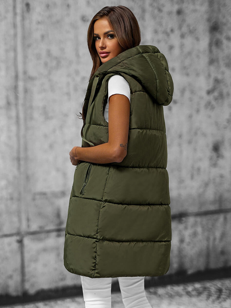 Dámska vesta zelená OZONEE O/81266Z