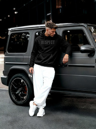 Pánska Mikina Čierna OZONEE JS/8B1968/3