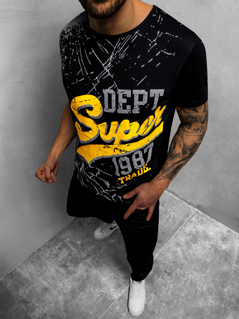 Pánske Tričko Čierny OZONEE JS/KS1942Z