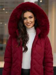 Dámska bunda bordová OZONEE JS/16M9296/06Z