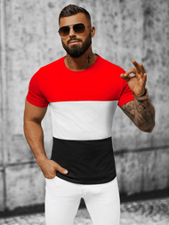 Pánske Tričko Červený OZONEE JS/8T90/2Z