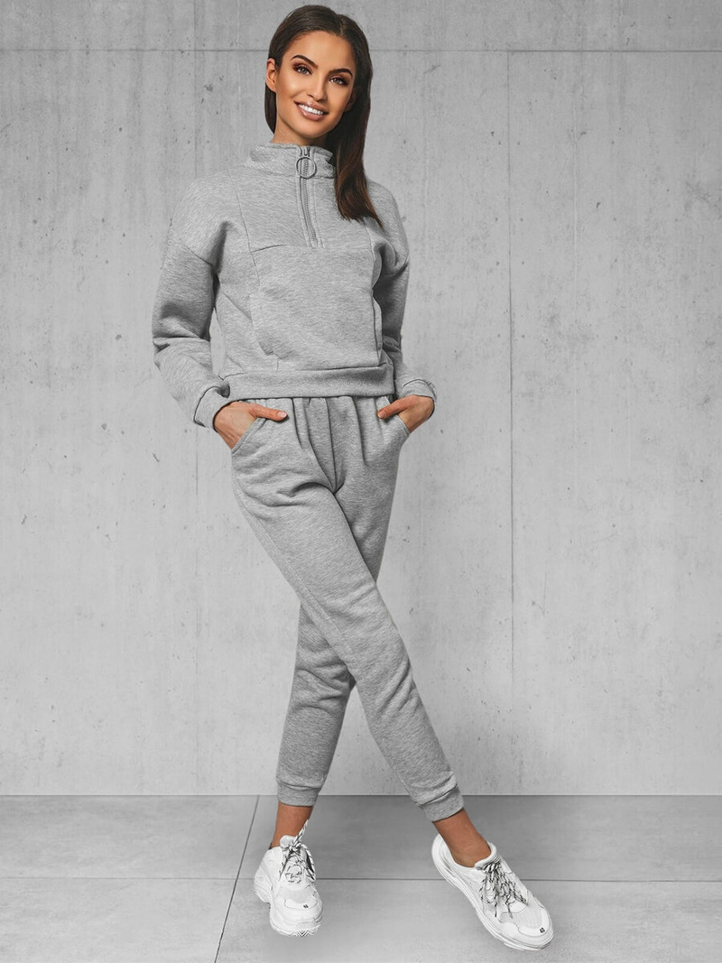 Dámska dvojdielna tepláková súprava sivý OZONEE JS/8C70/2