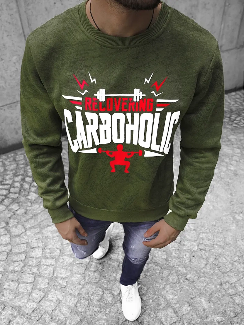 Pánska Mikina Zelené OZONEE JS/Y10089