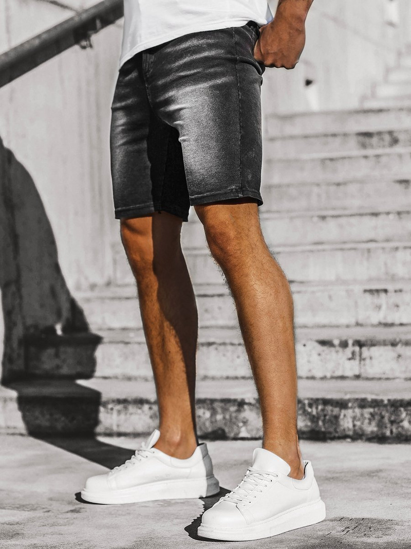 Pánske riflové kraťasy Čierne OZONEE JS/KK1072Z