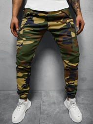 Pánske jogger nohavice Maskáčové-Zelené OZONEE A/1005