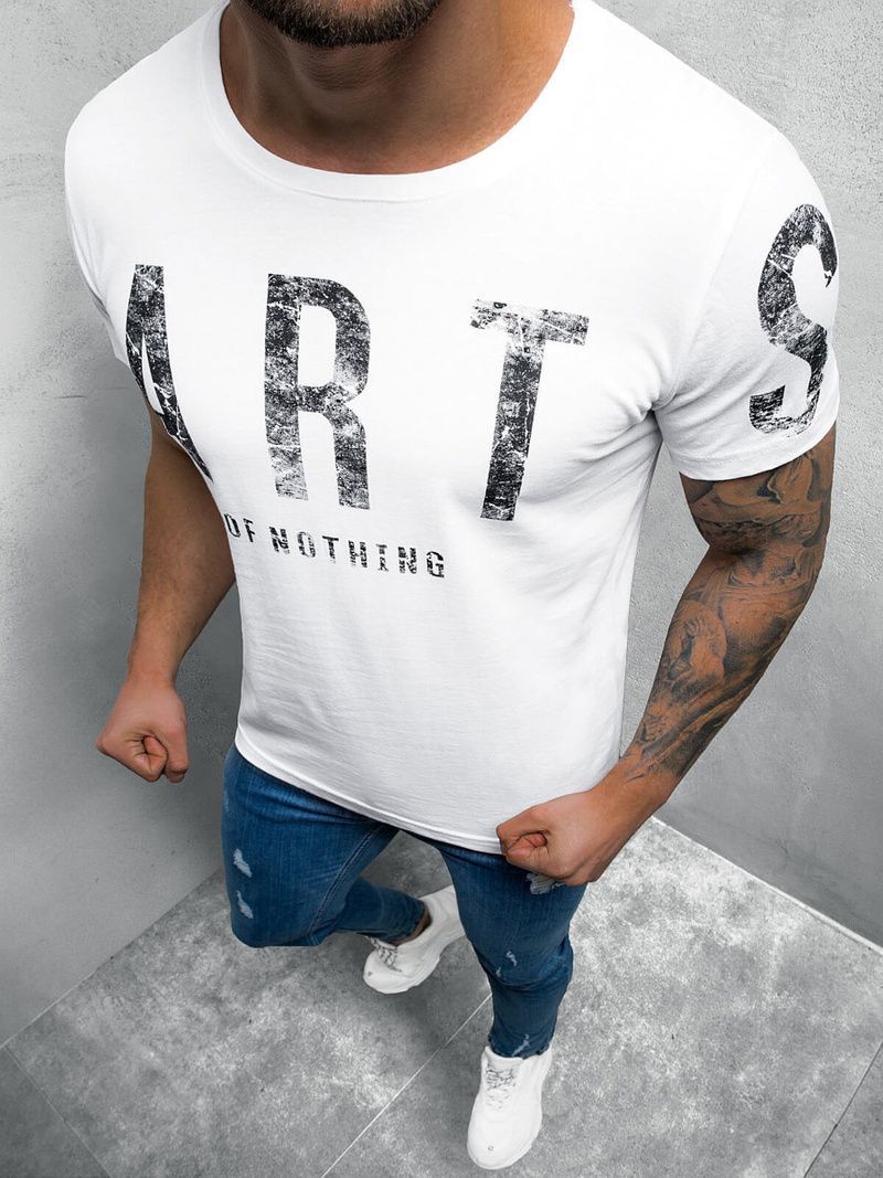 Pánske Tričko Biele OZONEE O/1180Z