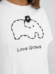 Dámske Tričko Biele OZONEE JS/RJ77247