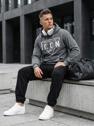 Pánska Mikina Grafitová OZONEE JS/8B1737/5