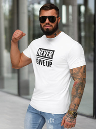 Pánske Tričko Biele OZONEE NB/MT3133