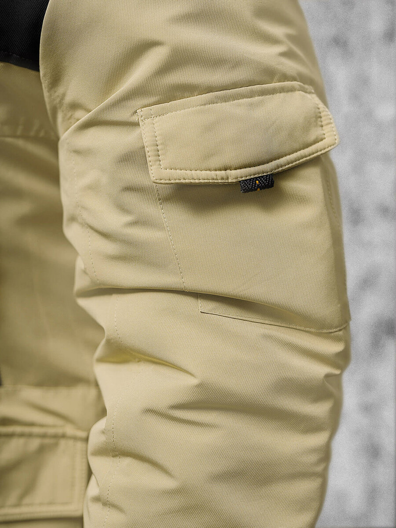 Pánska Bunda Béžová OZONEE JS/22M322/62