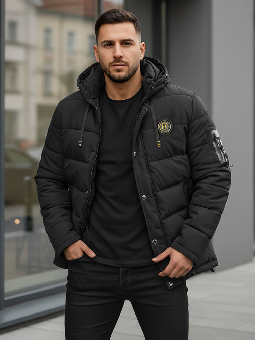 Pánska Bunda Čierna OZONEE JS/57M7503/392Z