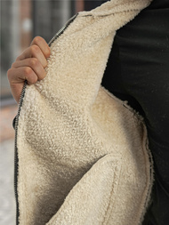 Pánska koženková bunda Čierna OZONEE JS/11Z8271