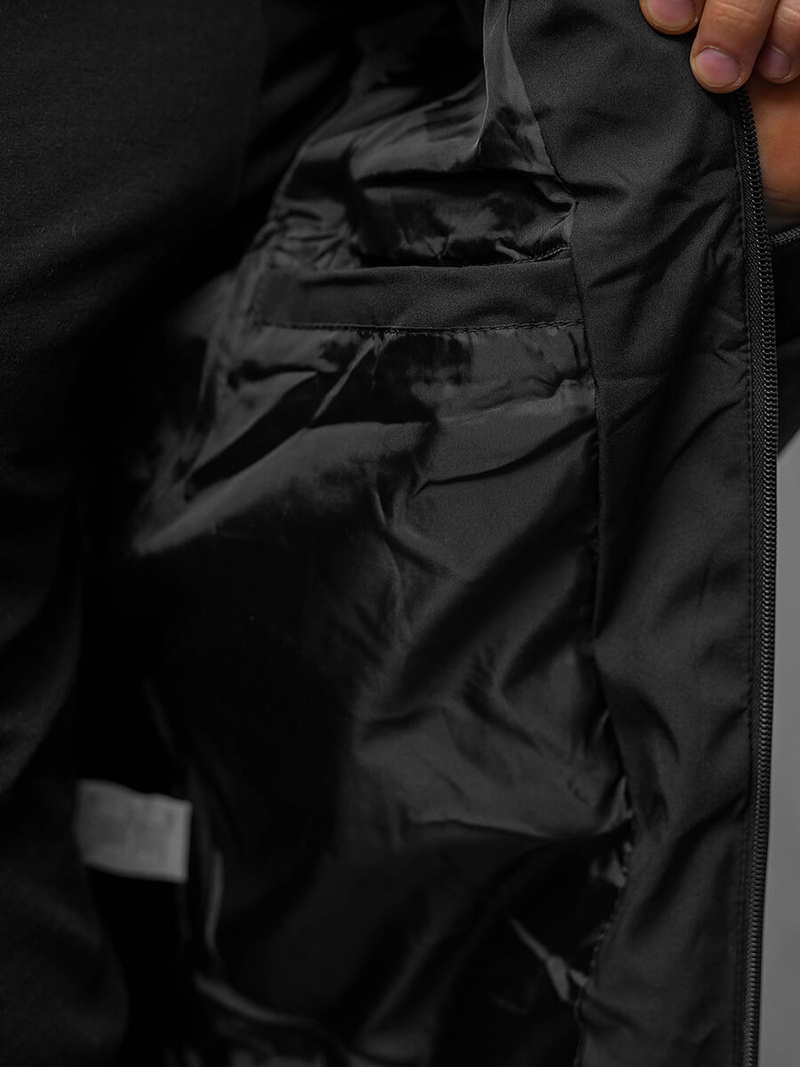 Pánska Bunda Čierna OZONEE JS/84M3022/392