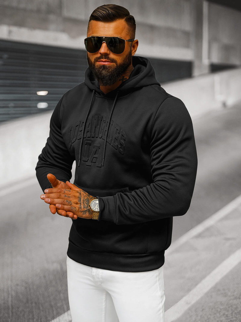 Pánska Mikina Čierna OZONEE JS/27B6511/3