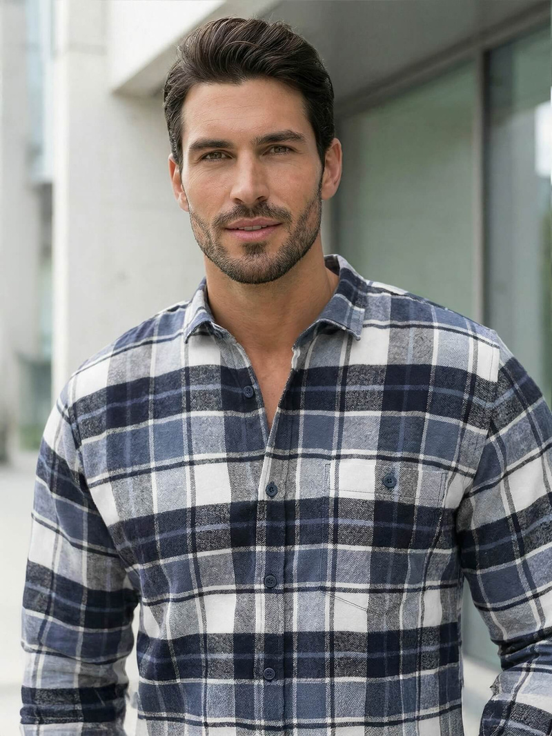 Pánska Košeľa Námornícka Modré OZONEE V/V175Z