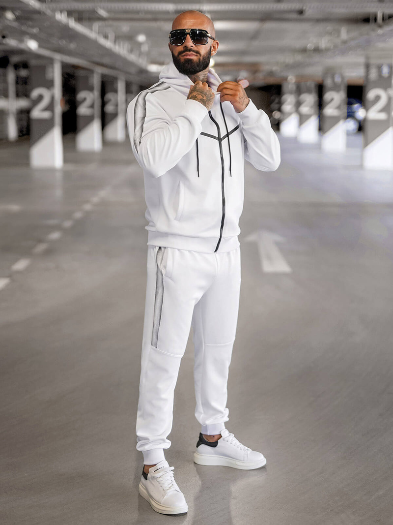 Pánska Tepláková Súprava Biely OZONEE JS/8C8117/1Z