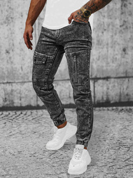 Pánske Jogger Nohavice Čierne OZONEE NB/MP0107N