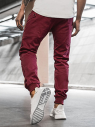 Pánske jogger nohavice Bordové OZONEE O/11103