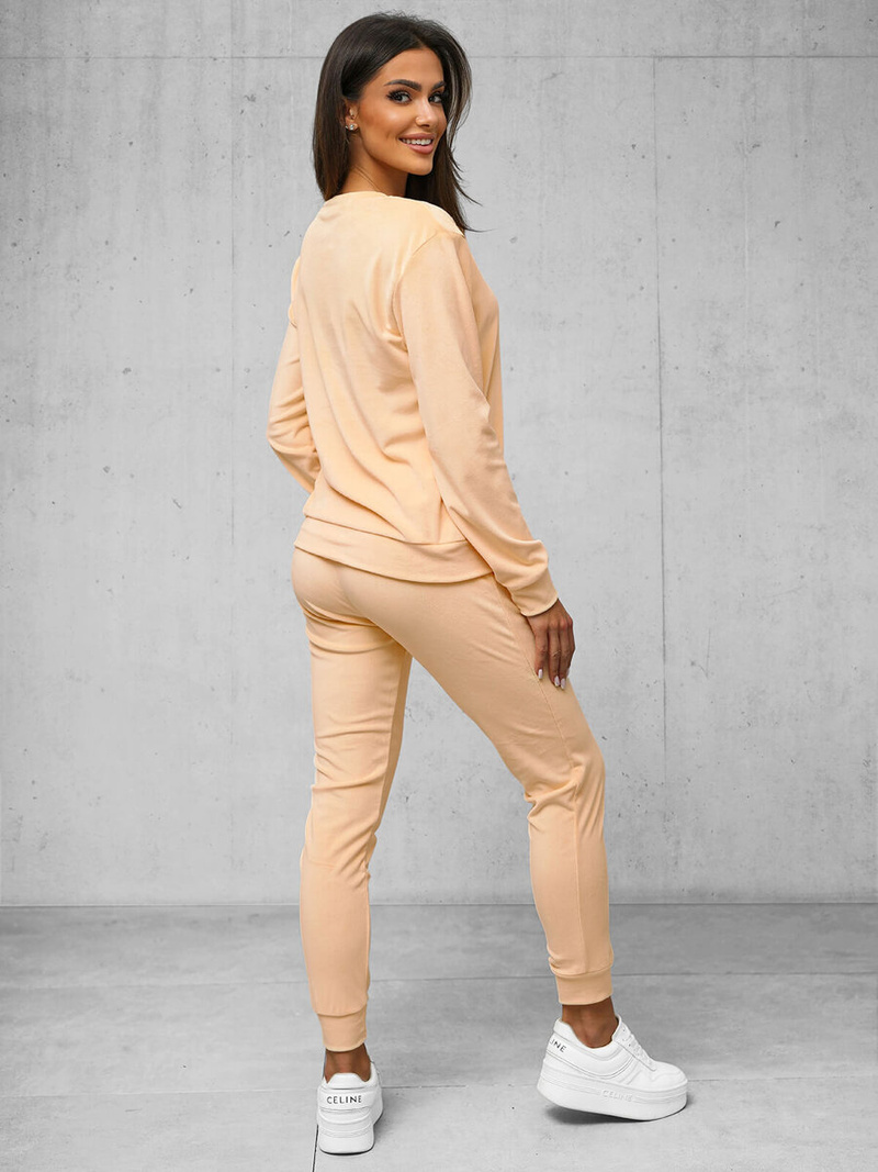 Dámska Velúrová Tepláková Súprava Lososové OZONEE O/8C1173/150Z