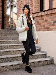 Dámska bunda ecru OZONEE JS/5M3251/281Z