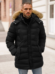 Pánska Bunda Čierna OZONEE JS/5M3122/392Z