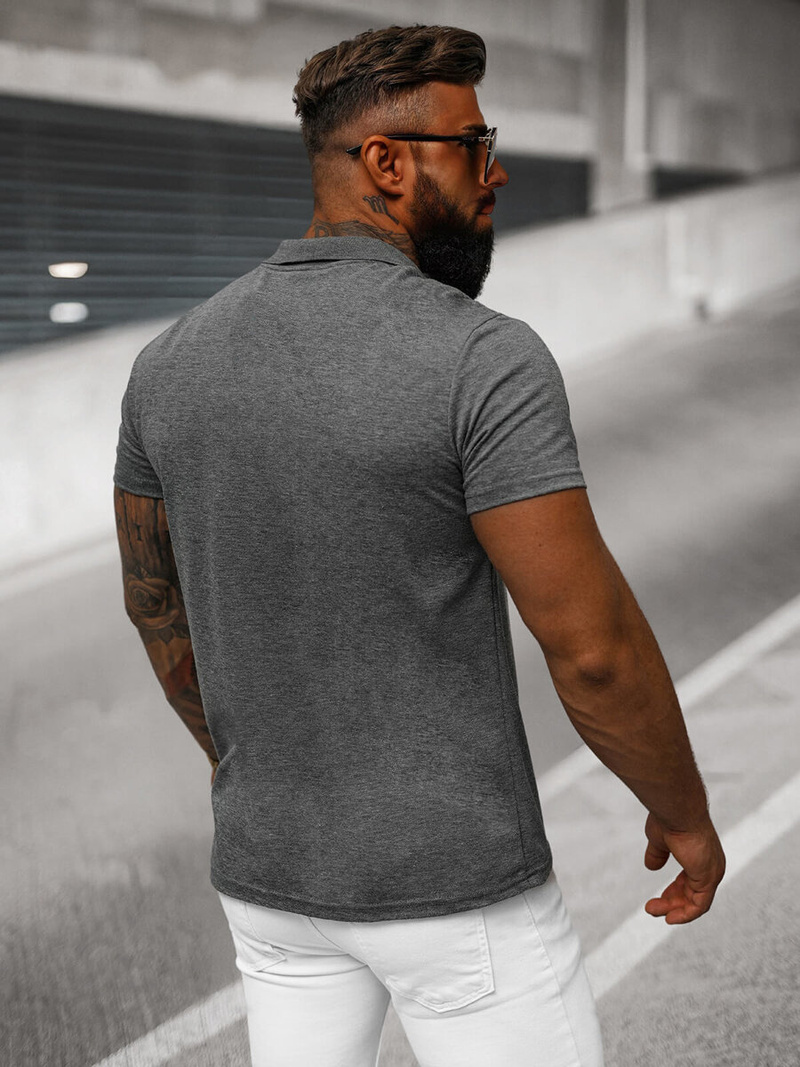 Pánska Polokošeľa Grafitové OZONEE JS/8T80/5Z