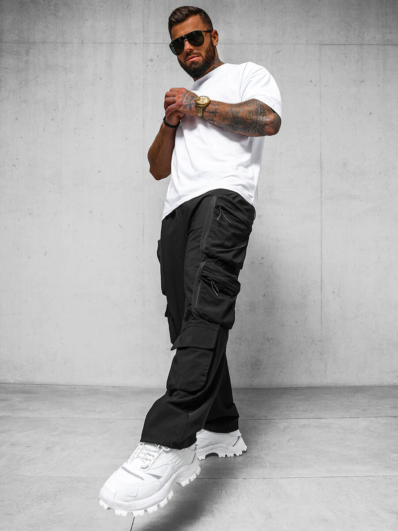 Pánske Nohavice Čierne OZONEE O/PS5528