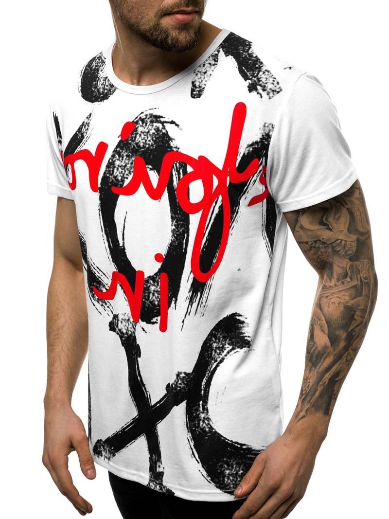 Pánske Tričko Biele OZONEE JS/KS1985