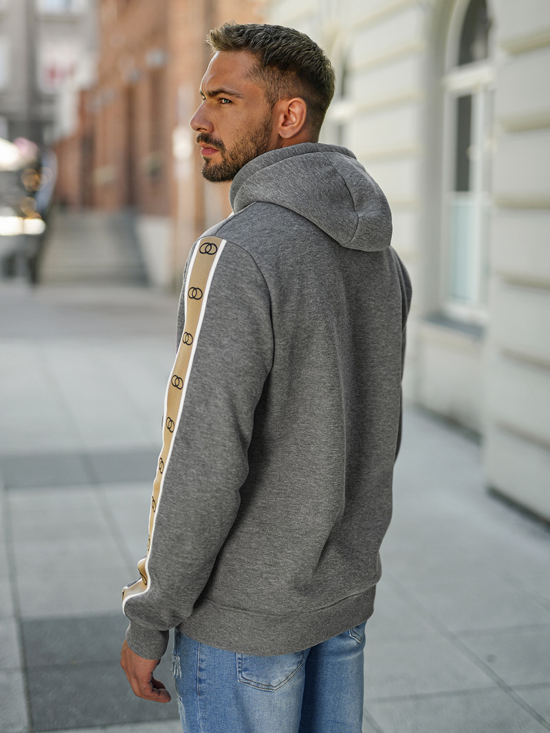 Pánska Mikina Grafitová OZONEE JS/8B1729/5