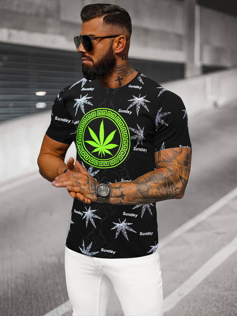 Pánske Tričko Čierne OZONEE O/T139/3