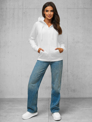 Dámska Mikina Biela OZONEE JS/W03Z