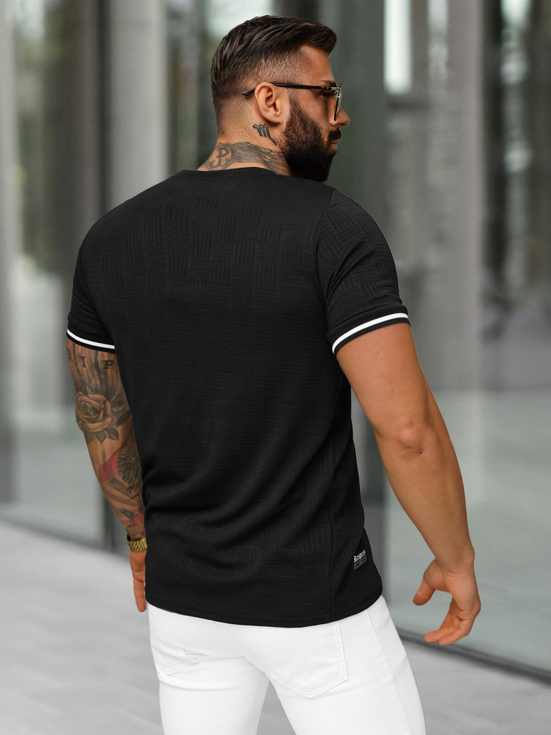 Pánske Tričko Čierne OZONEE O/QS11628