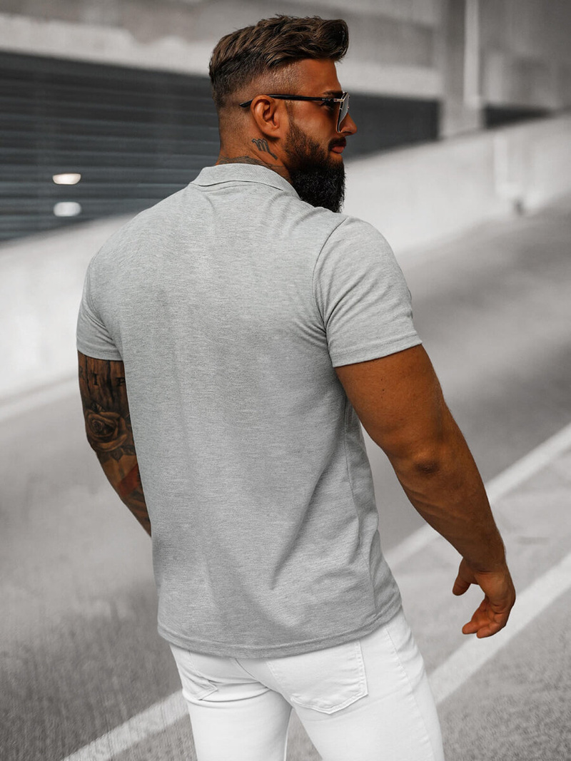 Pánska Polokošeľa Sivé OZONEE JS/8T80/2Z