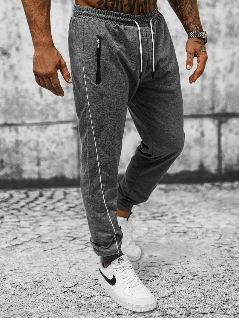 Pánske Tepláky Sivé OZONEE JS/8K193