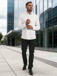 Pánska košeľa biela OZONEE V/V185