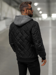 Pánska Bunda Čierna OZONEE JS/8M986/392