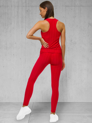 Dámska dvojdielna tepláková súprava Červený OZONEE JS/YW88037/5