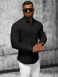 Pánska Košeľa Čierna OZONEE O/V75