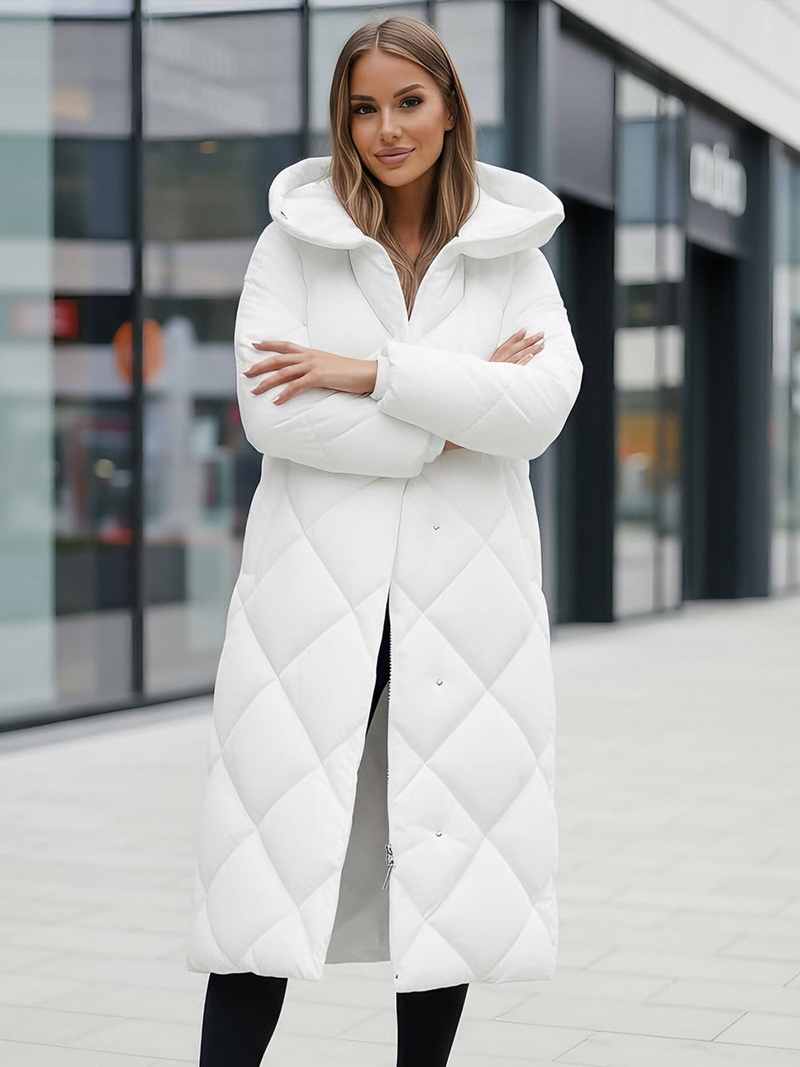 Dámska bunda biela OZONEE JS/5M3173/281Z