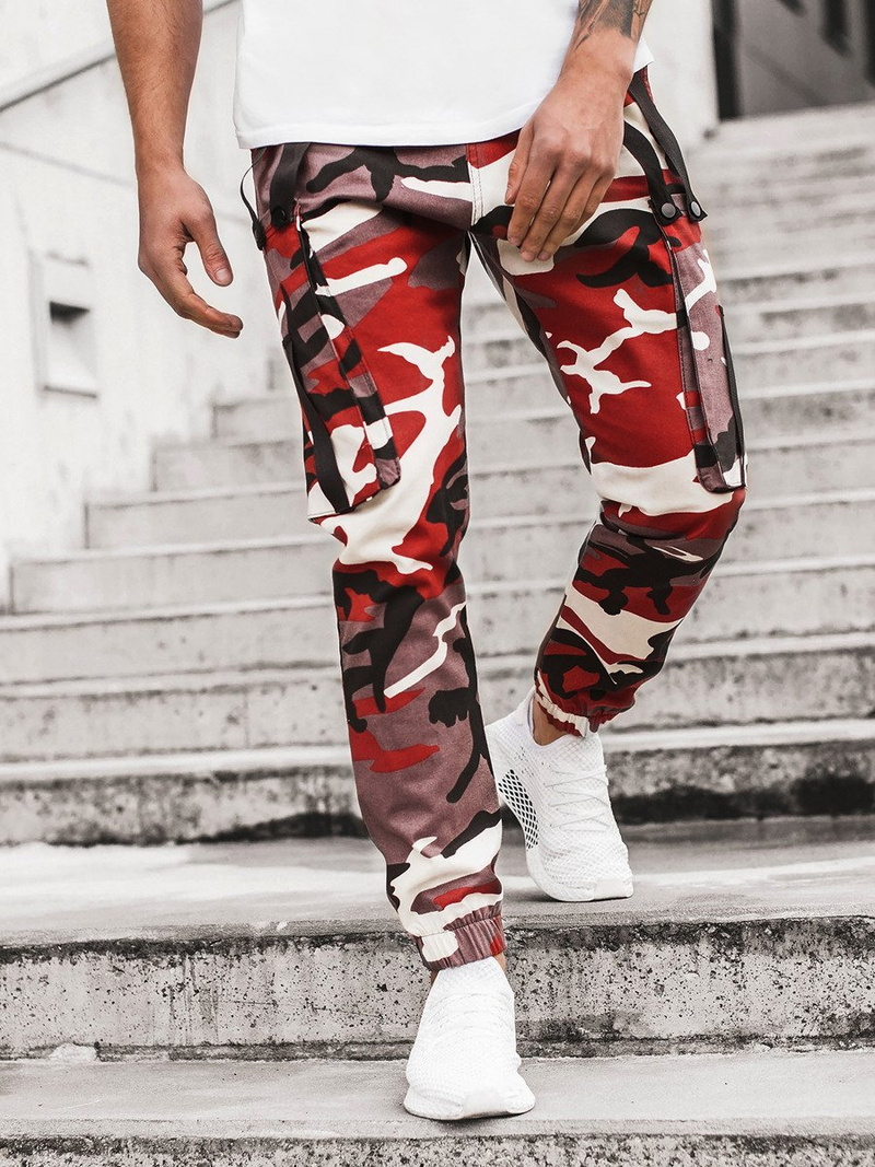 Pánske jogger nohavice nohavice béžový OZONEE O/11102