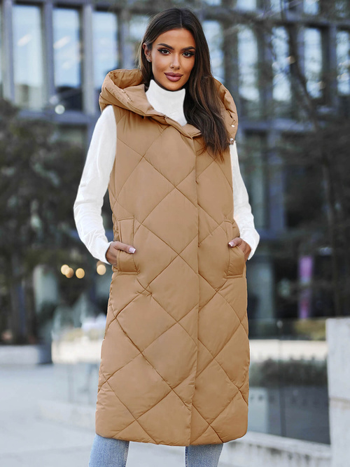 Dámska vesta camelová OZONEE JS/5M3165/84