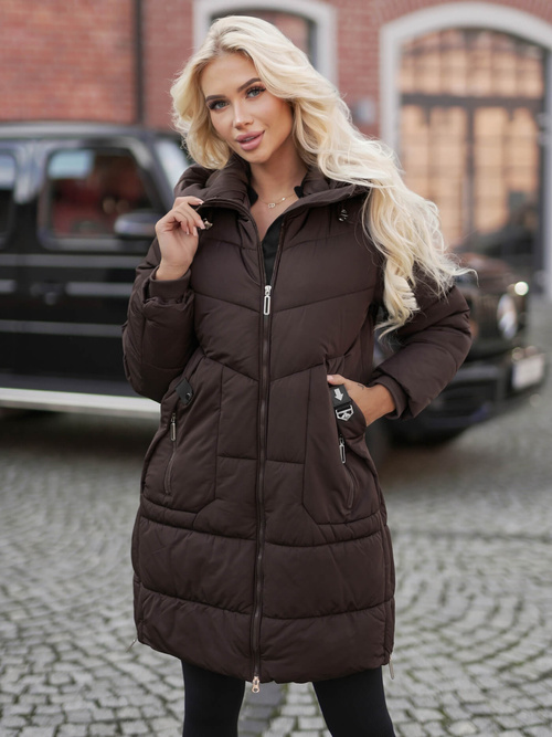 Dámska Zimná Bunda Čokoláda OZONEE JS/16M9302/158Z