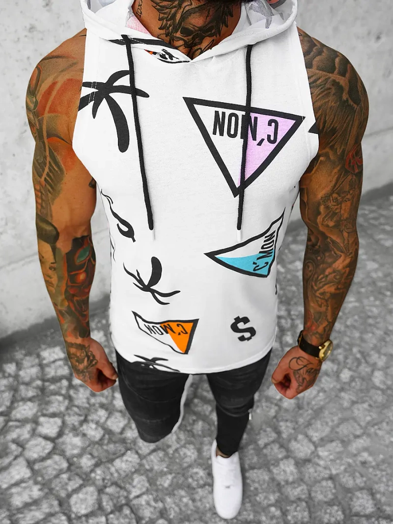 Pánske tielko biele OZONEE O/BL308Z