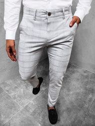Pánske chino nohavice Sivé OZONEE DJ/5590