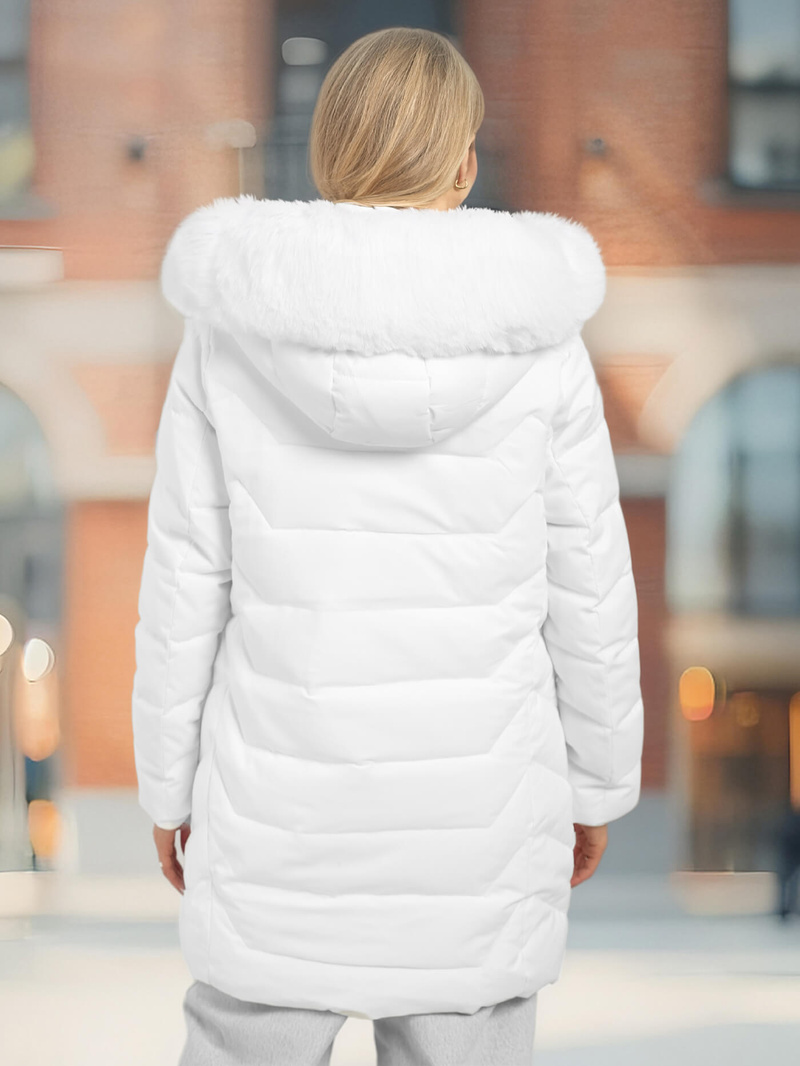 Dámska bunda biela OZONEE JS/16M9121/281Z