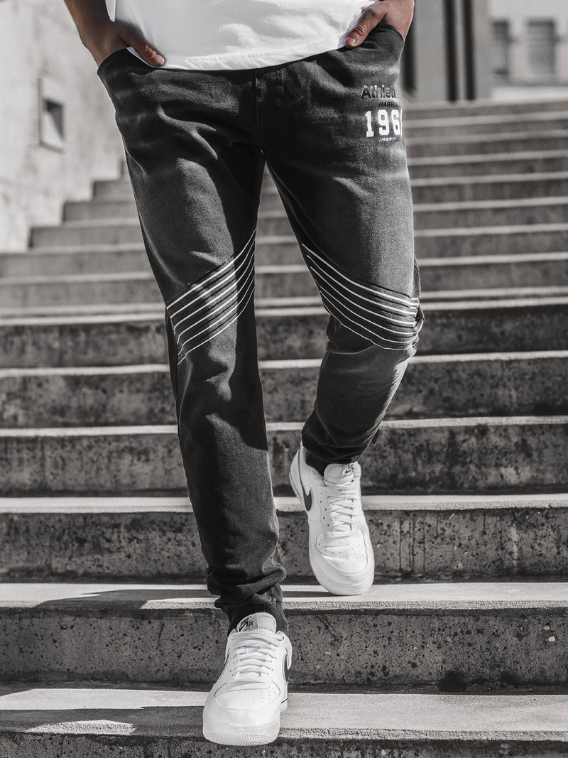 Pánske jogger rifle Čierne OZONEE JS/KK1103