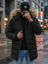 Pánska Bunda Čierna OZONEE JS/5M3122/392Z