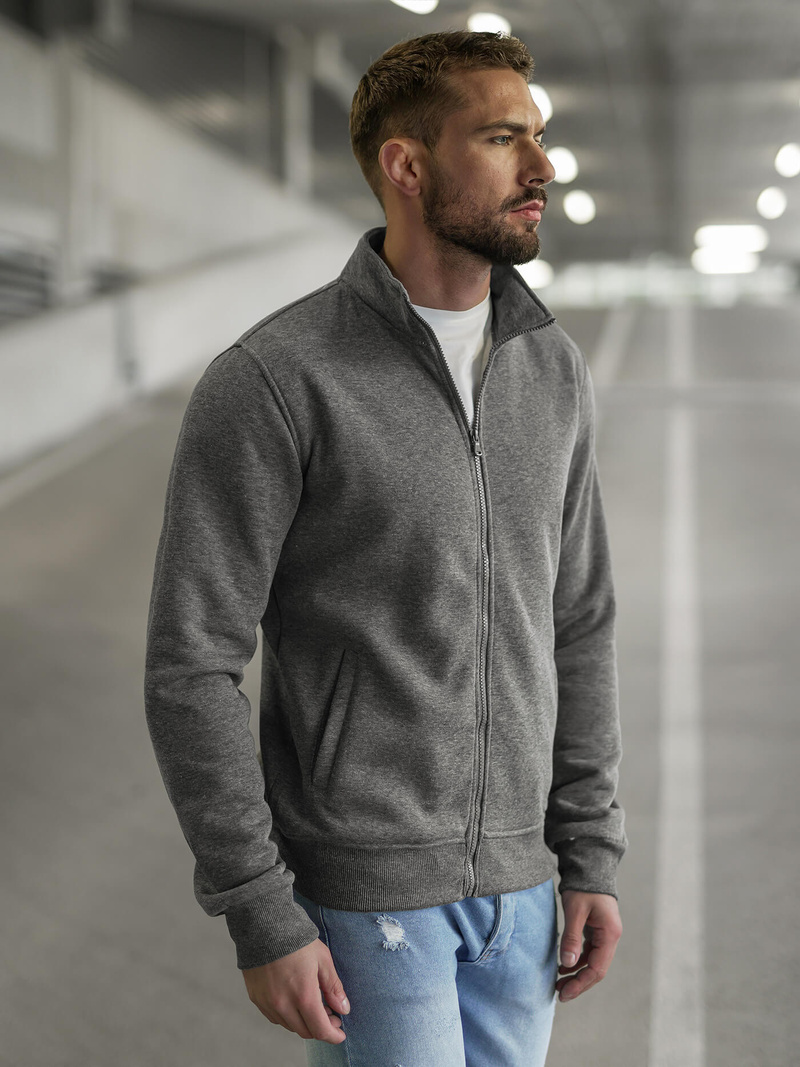 Pánska Mikina Tmavo-Sivá OZONEE JS/2002Z