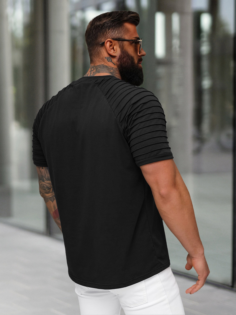 Pánske Tričko Čierne OZONEE JS/8T88/3Z